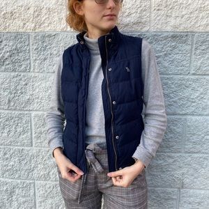 Blue A&F Puffer Vest